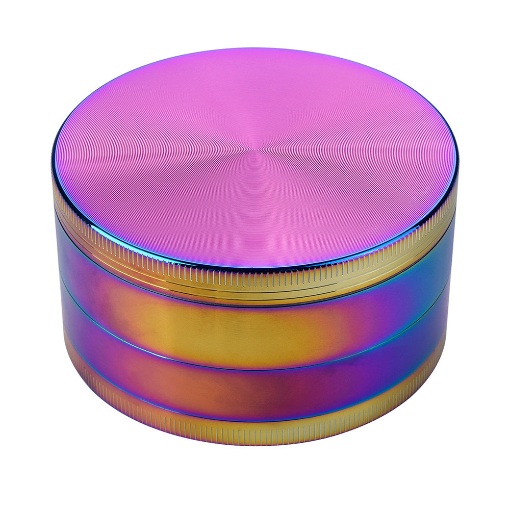 3 Zoll Kräutermühle Regenbogen Große Mühle Zinklegierung Mühle 4 Stück Gewürz Bunte Mühlen