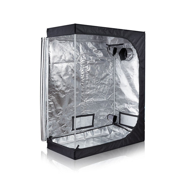 material for grow tent CANNABMALL 4'x2'x5' Grow tent 48"x24"x60" Hydroponic 600D heavy duty Oxford  Cloth Black Grow room box 120x60x150cm