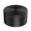 Molinillo de hierbas de 3 pulgadas, molinillo grande negro de aleación de zinc, molinillo de especias de 4 piezas con pantalla de malla, molinillos de metal
