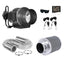 CANNABMALL AC110/240 V 4/6/8 Zoll Inline-Lüfter mit Kohlefilter 10 Fuß Kanal-Kombination für Grow-Zelt-Belüftungs-Kits