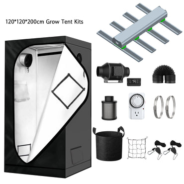 120X120 smart control fan grow tent hydroponics growing system kit vent fan grow tent kit