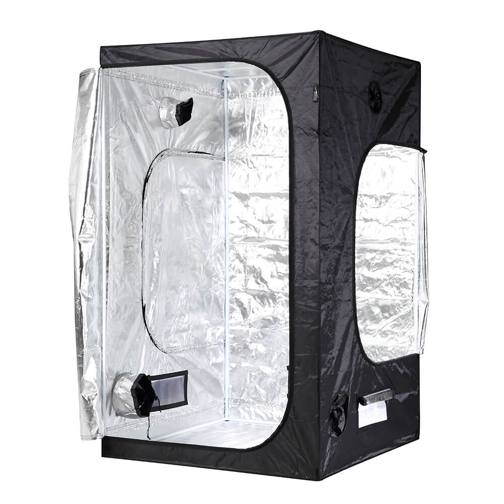 blackout canvas grow tent material CANNABMALL 4'x4'x6.5' Grow tent 48"x48"x80" Hydroponic 600D heavy duty Oxford Cloth Black Grow room 120x120x200cm