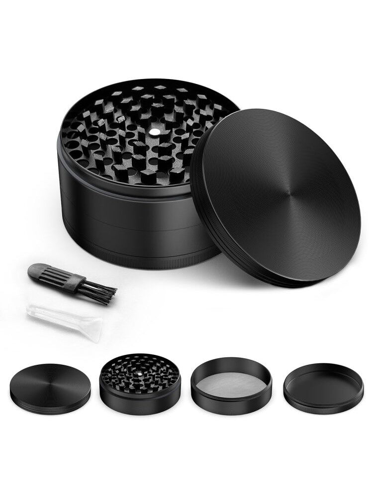 Portable Small Spice Grinder Rust Proof Zinc Alloy Manual Spice Mill Black