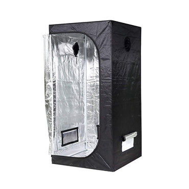 AGT 2’x2’x4.6’ Black&White 24"x24"x55" Indoor Grow Tent Room 600D Mylar High Reflective 60x60x140cm